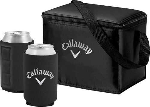 Callaway Soft Cooler Bag Gift Set with Magnetic Koozies, Black